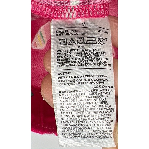 Old Navy Flannel Pajama PJ Pants Candy Cane Print Hot Pink Women's Medium NWT - Picture 6 of 6